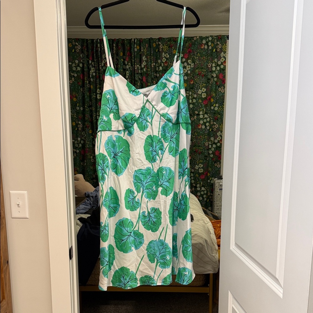 Diane Von Furstenberg Leaf Print Midi Dress